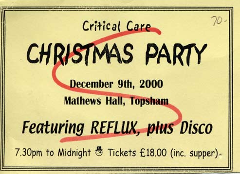 Ticket for Topsham gig Dec 2000